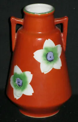 Vintage Bud Vase Orange With Japanese Anemone Flowers • £9.59