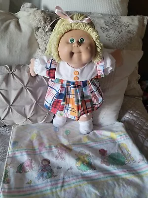 1985 Cabbage Patch Kid Hm8 Blonde Hair  Green Eyes. Coleco OK Factory  • $39.99