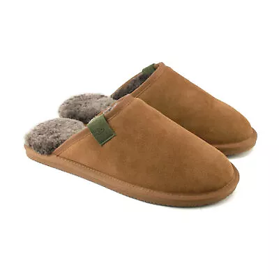 Eastern Counties Leather Mens Tipped Sheepskin Slippers EL379 • £41.49