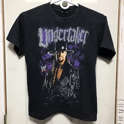 Very Rare Vintage The Undertaker T Shirt Size Youth Medium WWE WWF Black Purple • £36.16