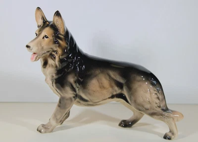 $14.99 • Buy Vintage German Shepherd Dog Figurine Ceramic Porcelain Japan