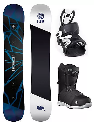 FLOW Burst 162 WIDE Mens Snowboard Package+Flow Black Bindings+BOA Boot NEW • $525