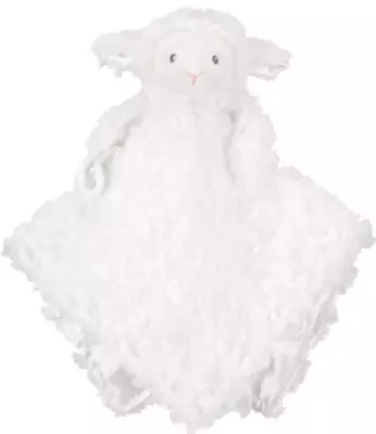NWT Carters White Rosette Lamb Sheep Pacifier Holder Plush Baby Security Blanket • $29.99
