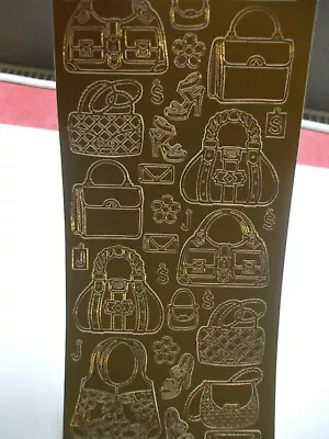 £1.99 • Buy Handbags  Card Making Peel Offs ;-   Gold         [3]