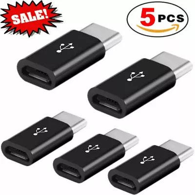 5X Type-C Adapter Micro USB Female To USB C Male Connector Data Sync Fast Charge • $5.49