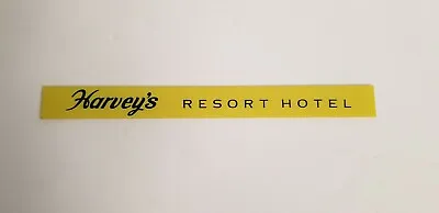 Original Harvey's Resort Hotel Plastic Placard From 1960's Pace Machines Nos !!! • $29.99