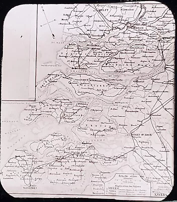 Map Of Zealand Holland C1900 Magic Lantern Glass Slide • $5.95