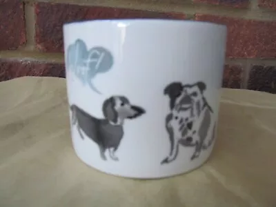 Debenhams Woof Dog Mug Dachshund Bulldog Terrier Bone China VGC Unused Large • £7