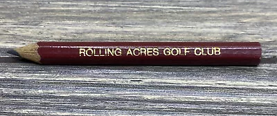 Vintage Sharpened Pencil Rolling Acres Golf Club Brown And Gold￼ • $7.79