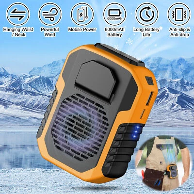 $20.89 • Buy Mini Waist Clip Fan Belt Neck Handsfree USB Cooling Fan 3-Speed Outdoor Working
