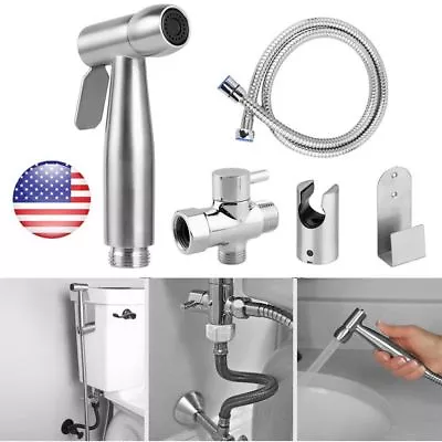 Muslim Shower Handheld Diaper Sprayer Bidet Shattaf Douche Toilet Tadaptor Hose • $13.99