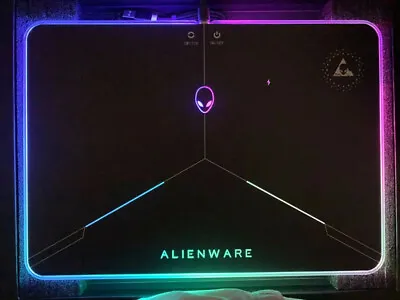 $64 • Buy ALIENWARE 11 Color LED RGB Mouse Pad Wireless Phone Charging Desk New Style