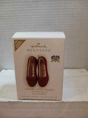 £24.17 • Buy 2009 Hallmark Keepsake Ornament WIZARD OF OZ Dorothy's Ruby Slippers SPECIAL ED.