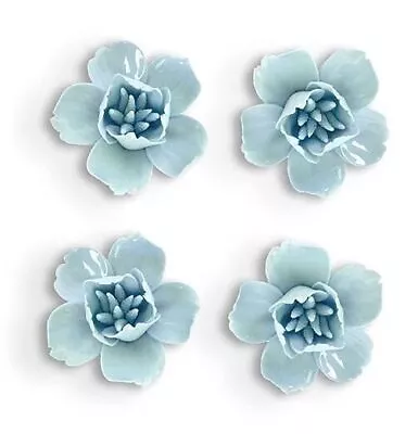 Ceramic Flowers Home Decor Hanging 3D Wall Handcrafted Sculpture Art  • $46.74