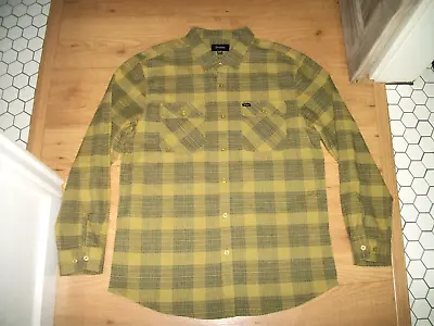 Brixton Bowery Flannel. Green / Black. Mens XXL Worn Once. EUC • $10