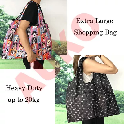 Extra Large Big Capacity Foldable Shopping Bags Reusable Carry Bag Eco Grocery • $5.85