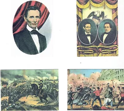 Civil War Official Currier & Ives Complete 16 Card American History Fact Set • $15.99