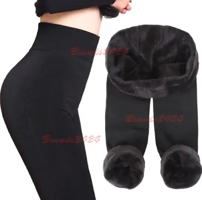 £6.90 • Buy Women's Ladies Thick Winter Thermal High Waist Leggings Fleece Lining Size 8-20