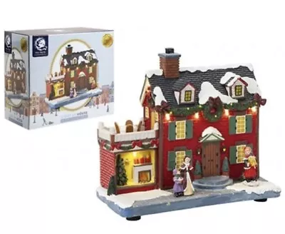 Christmas Light Up House Battery Operated LED Light Up Village Scene Resin • £16.99