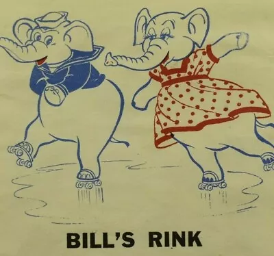 1930-50's Bill's Rink Manahawkin NJ #2 Roller Skating Label &B • $17.25