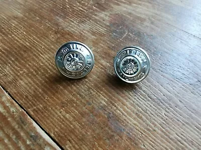 2 Vintage Silver-coloured Metal British Railways Buttons • £1.34