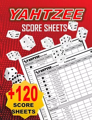 Yahtzee Score Pads Yahtzee Score Sheets For Scorekeeping 8.5 X 11 Inches Large • $9.78
