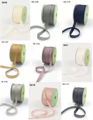 NEW COLOURS! May Arts 100% Pure Silk 7mm Ribbon - Sold By The Roll Or The Metre • £49.99