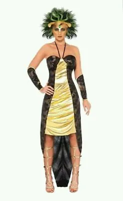 £22.99 • Buy Medusa Costume With Dress, Sleeves, Wig & Latex Snakes - Halloween - Brand New!!