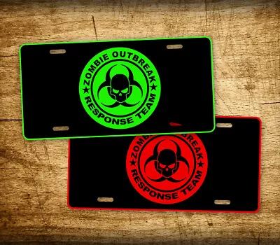 Zombie Outbreak Response Team License Plate Walking Dead Auto Tag NEON GREEN • $19.25