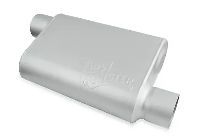 Flowmaster Flowmonster 2-Chamber Muffler 3.00 Offset Inlet Silver 43043-FM • $53.95