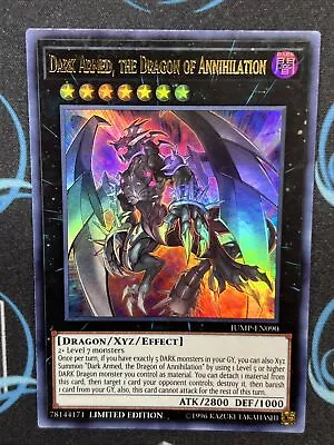 Yugioh Dark Armed The Dragon Of Annihilation Ultra Rare LTD Ed Jump-en090 NM • £21.95