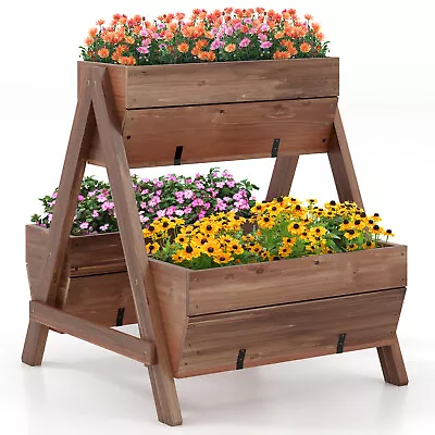 21  X 8  X 8.5  Planter Stand Vertical Raised Garden Bed W/ 3 Planter Boxes • $79.98