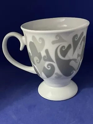 Mary Kay Love Aimer Silver Gray Hearts Collectible 10oz Ceramic Coffee Mug • $5