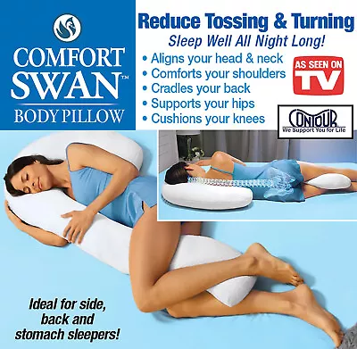 Contour Comfort Swan Full-Sized Body Pillow • $29