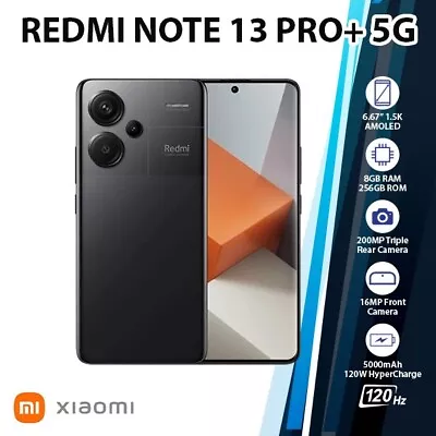 Xiaomi Redmi Note 13 Pro+ Plus 5G Android Mobile Phone (Black 8GB+256GB New) • $694.97