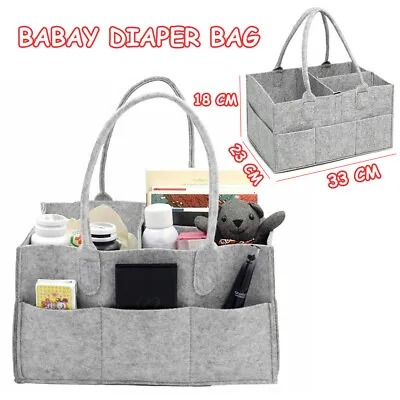 £6.59 • Buy Baby Diaper Organizer Storage Bag Caddy Felt Changing Nappy Kids Carrier Box DIY