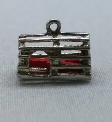 Vintage Sterling Silver Lobster Trap Charm • $12.95