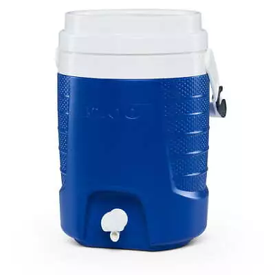 Igloo 2-Gallon Sport Plastic Beverage Jug With Hooks - Blue - Free Shipping • $16.97