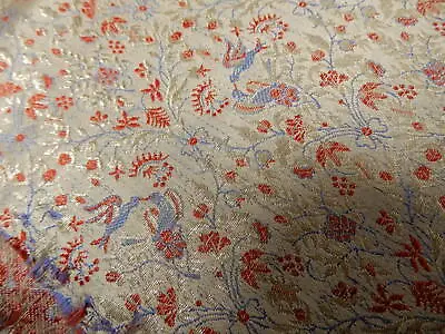 Antique Fabric Remnant Silk And Silver Thread Middle Eastern • $79.99