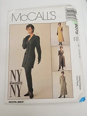 Mccalls Pattern 9075 Mrs Button Jacket Dress Pants 10-14 NY NY Collection  • $5