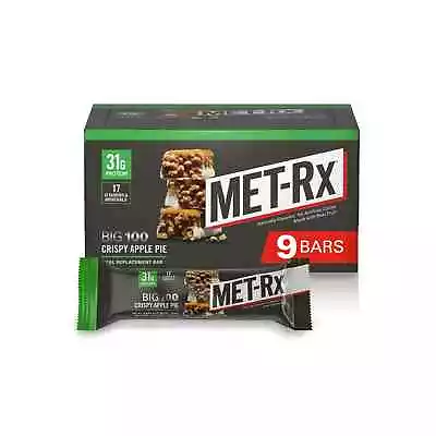 MET-Rx Big 100 High Protein Meal Replacement Bar Crispy Apple Pie 9 Pack • $39.99