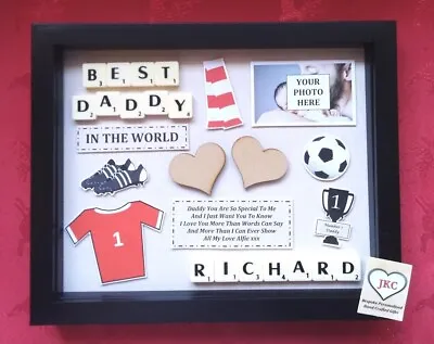 £25.99 • Buy PERSONALISED FATHERS DAY GIFT Picture Frame BIRTHDAY Football DAD GRANDAD DADDY 