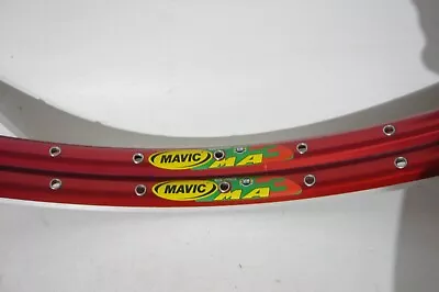 Mavic 2000 MA3 700C 36h Anodized Red All Type Of Road Riding Clincher Rim Set • $110