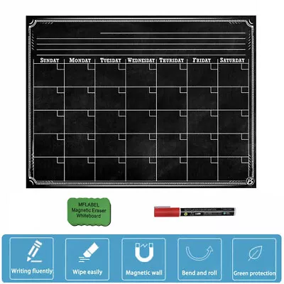16 X12  Magnetic Refrigerator Dry Erase Calendar Week Monthly Planner Board +Pen • $8.99