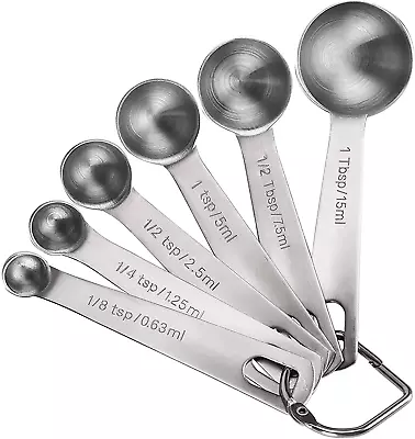 Measuring Spoons Premium Heavy Duty 18/8 Stainless Steel Measuring Spoons Cups  • $13.03