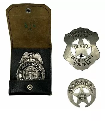 Old West Badge Territorial Prison Deer Lodge Montana Prison Guard Badge Shield • $39.99