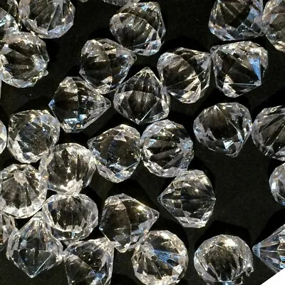 Large 1.5cm Clear Acrylic Decorative Diamond Gems Crafts Party Table Wedding • £5