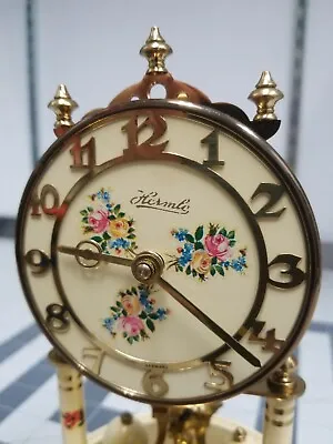 RARE Hermle 400 Day Anniversary Clock Brass & Glass Dome Vintage Germany Antique • $1180.26