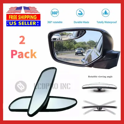2X Blind Spot Mirror Auto 360° Wide Angle Convex Rear Side View Car Truck SUV • $6.14