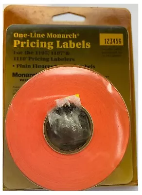 One-Line Monarch Pricing Labels 1105/07/10 Pricing Labeler (925037) RED 3 Rolls • $13.59